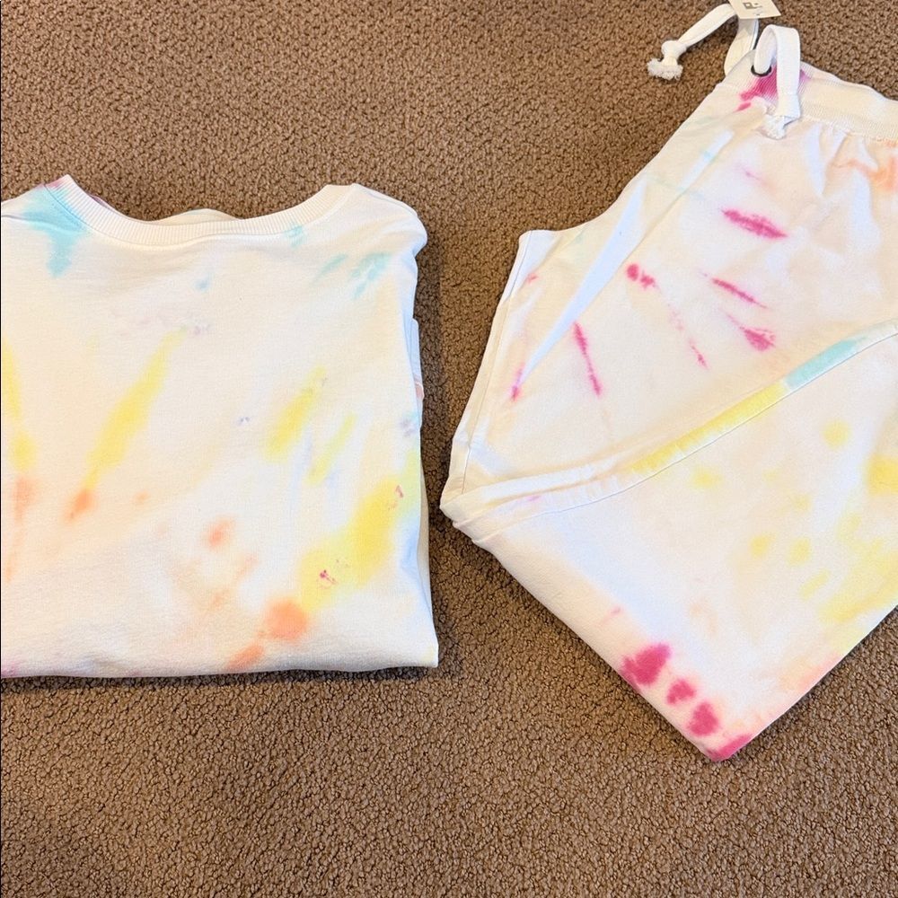 Prince Peter Collection Tie Dye Sweatshirt & Jogger Set Multicolor Size L NWT